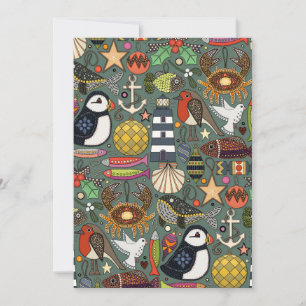 coastal christmas decorations thistle pine holiday card