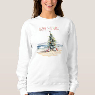 Coastal Christmas on the Beach Merry Beachmas Sweatshirt