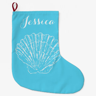 Coastal Christmas Scallop Stocking