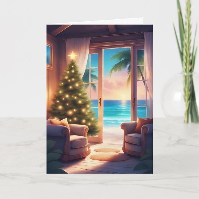 Coastal Christmas Serenity Card (Front)