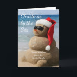 Coastal Christmas Snowman on the Beach<br><div class="desc">Coastal Christmas Snowman on the Beach</div>