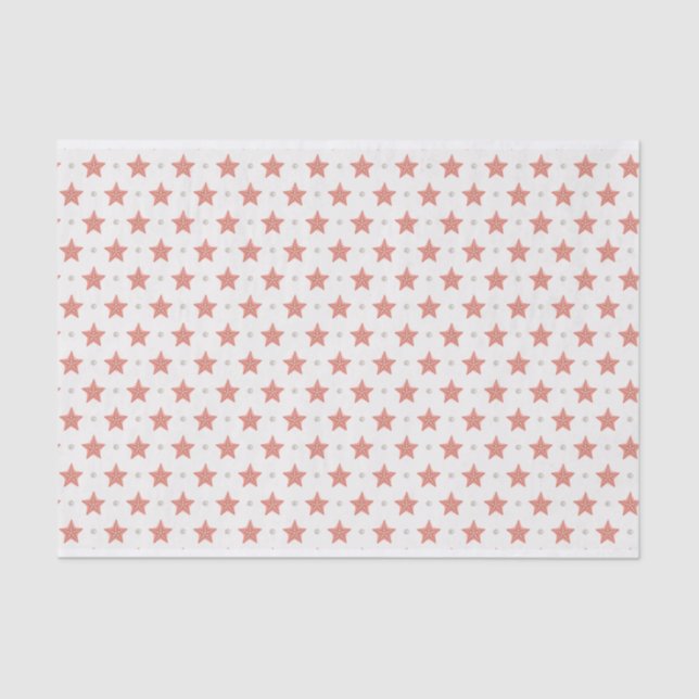 Coastal Christmas Starfish Tissue Paper (Front)
