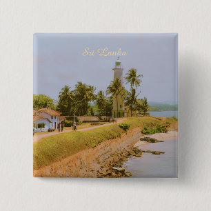 Coastal city of Galle, Sri Lanka Travel Souvenir 15 Cm Square Badge