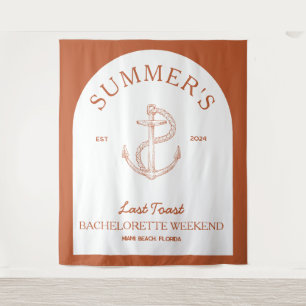 Coastal Classic Modern Elegant Boho Bachelorette Tapestry