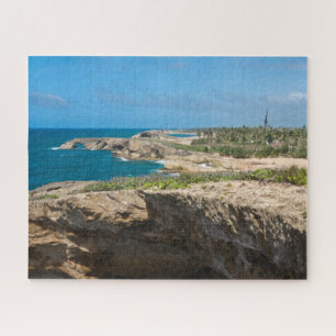 Coastal Cliffs and Beaches at Cueva del Indio Jigsaw Puzzle