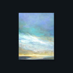 Coastal Clouds Canvas Print<br><div class="desc">Sheila Finch is a contemporary fine artist that loves to paint uplifting images of the sky, land and stunning scenery of California. This striking watercolor print of the California coast surrounded by clouds has been officially licensed by the World Art Group. It showcases breathtaking rays of light gliding across the...</div>