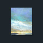 Coastal Clouds Canvas Print<br><div class="desc">Sheila Finch is a contemporary fine artist that loves to paint uplifting images of the sky, land and stunning scenery of California. This striking watercolor print of the California coast surrounded by clouds has been officially licensed by the World Art Group. It showcases breathtaking rays of light gliding across the...</div>