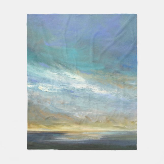 Coastal Clouds Fleece Blanket (Front)