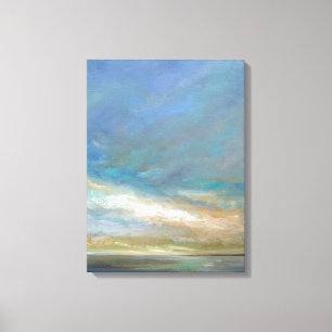 Coastal Clouds with Ocean Canvas Print