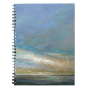 Coastal Clouds with Ocean Spiral Notebook