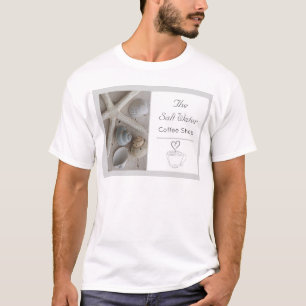 Coastal Coffee Shop Business Branding T-Shirt