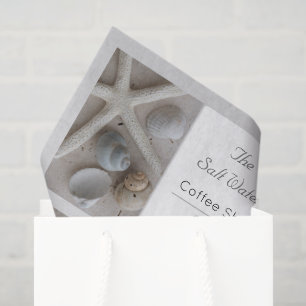 Coastal Coffee Shop Business Branding Tissue Paper