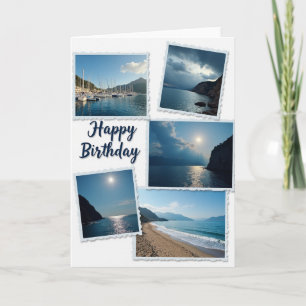 Coastal Collage Birthday Card