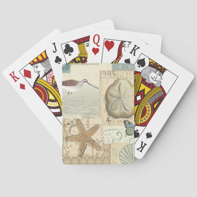 Coastal Collage Playing Cards (Back)