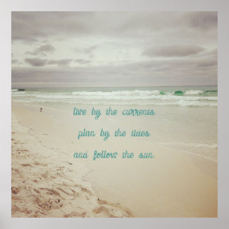 Coastal Colour Beach Life Wisdom Poster