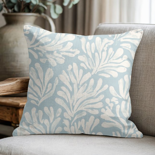 Coastal Coral Blue Cushion (Creator Uploaded)