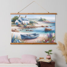 Coastal Cottage Seaside Rowboat Bloom