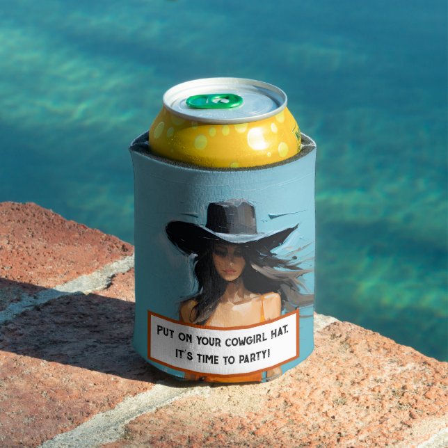 Coastal cowgirl aesthetic 30th birthday party can cooler (In Situ Pool)