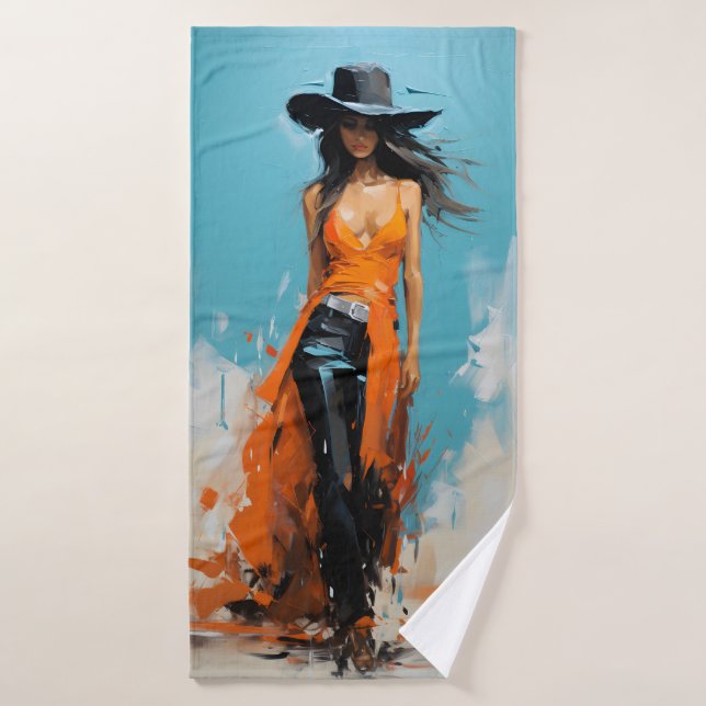 Coastal cowgirl aesthetic bathroom gym hotel spa bath towel (Bath Towel)