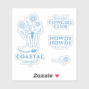 Coastal cowgirl aesthetic blue floral bundle pack