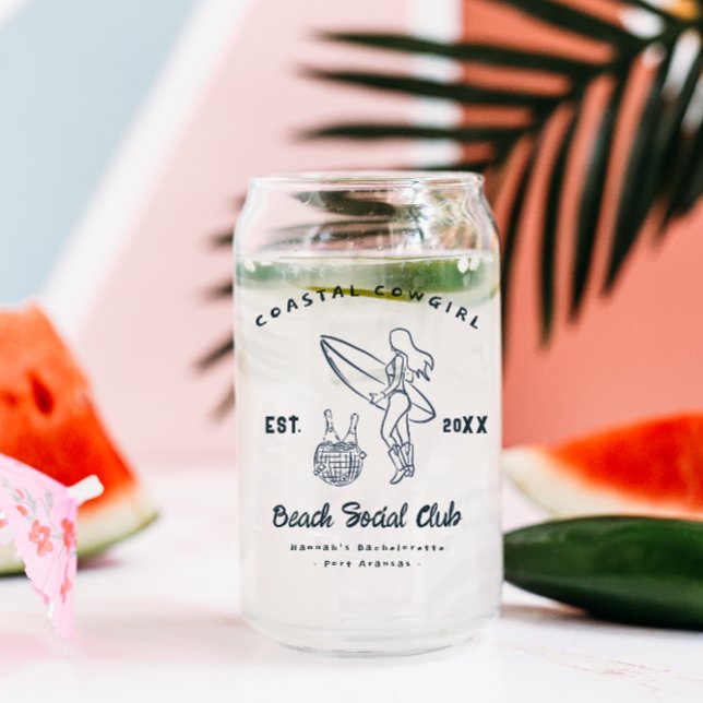 Coastal Cowgirl Bachelorette Favour Can Glass (Creator Uploaded)