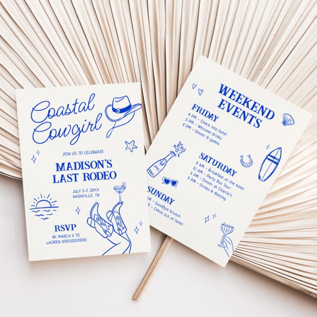 Coastal Cowgirl Bachelorette Invitation (Creator Uploaded)