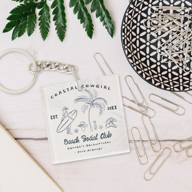 Coastal Cowgirl Bachelorette  Key Ring (Creator Uploaded)