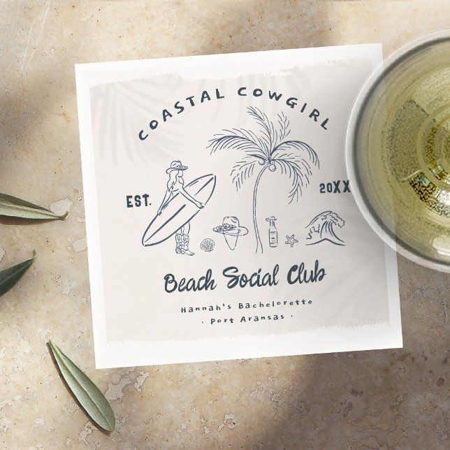Coastal Cowgirl Bachelorette  Napkin (Creator Uploaded)