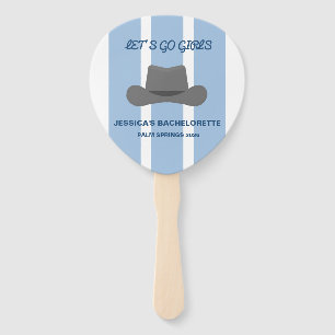 Coastal Cowgirl Bachelorette Party Paddle Hand Fan