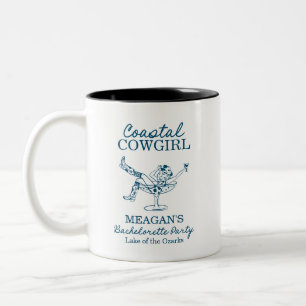 Coastal Cowgirl Bachelorette Party Weekend Two-Tone Coffee Mug