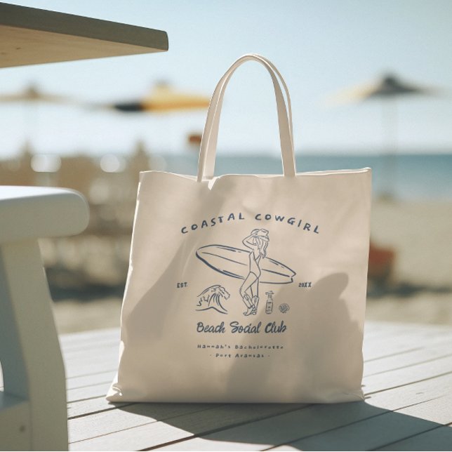 Coastal Cowgirl Bachelorette  Tote Bag (Creator Uploaded)