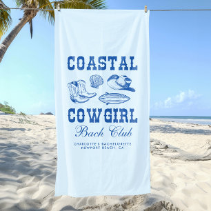Coastal Cowgirl Bachelorette Weekend Beach Towel