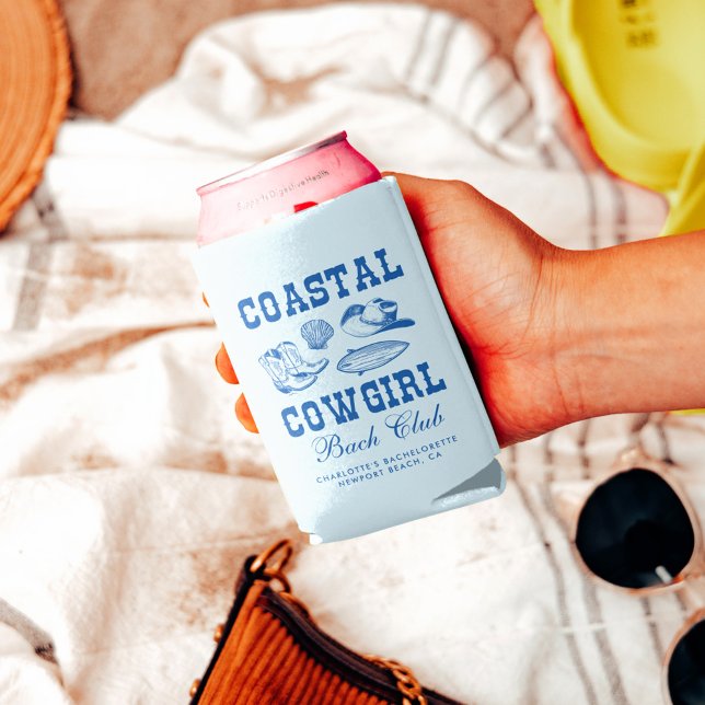 Coastal Cowgirl Bachelorette Weekend Can Cooler (Creator Uploaded)