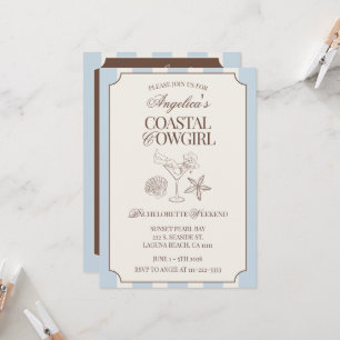 Coastal Cowgirl Bachelorette Weekend Itinerary and Invitation