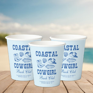 Coastal Cowgirl Bachelorette Weekend Paper Cups