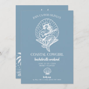 Coastal Cowgirl beach bachelorette weekend Invitation