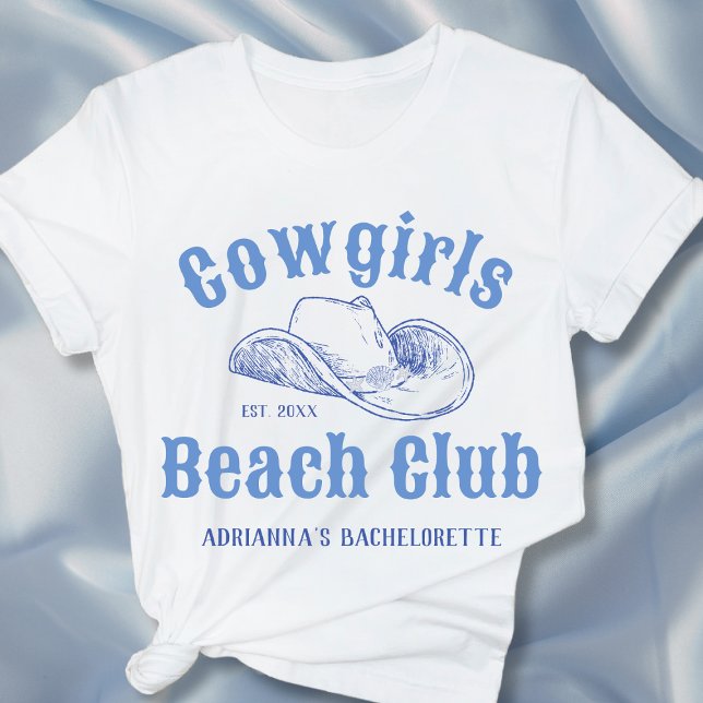 Coastal Cowgirl Beach Club Bachelorette Custom T-Shirt (Coastal Cowgirl Beach Club Bachelorette Custom T-Shirt)
