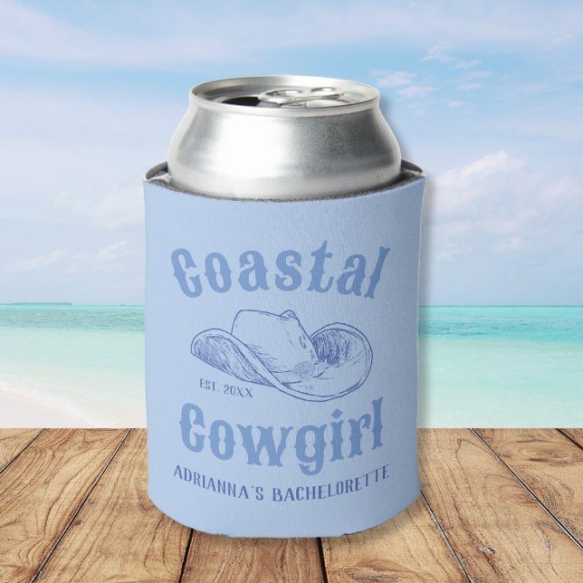 Coastal Cowgirl Beach Nautical Bachelorette Can Cooler (Coastal Cowgirl Beach Nautical Bachelorette Can Cooler)
