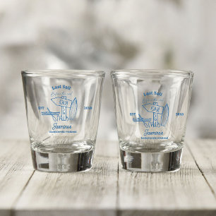 Coastal cowgirl Blue Ocean Bachelorette weekend Shot Glass