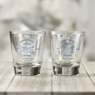 Coastal cowgirl Blue Ocean Bachelorette weekend Shot Glass