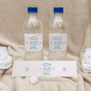 Coastal cowgirl Blue Ocean Bachelorette weekend Water Bottle Label