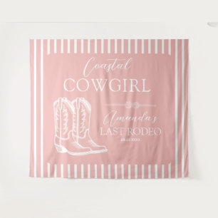 Coastal Cowgirl Boots Western Bachelorette Party Tapestry