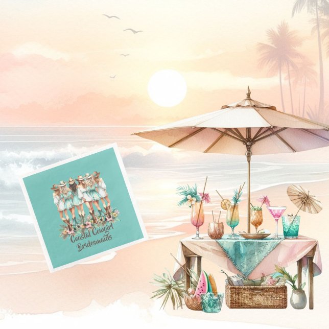 Coastal Cowgirl Bridesmaids Napkin (Creator Uploaded)