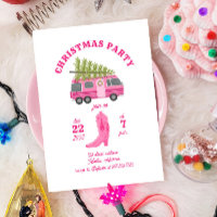Coastal Cowgirl Christmas Party RV Camper Pink