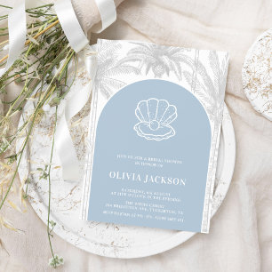 Coastal Cowgirl Modern Nautical Bridal Shower Invitation