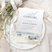 Coastal Cowgirl Modern Watercolor Bridal Shower