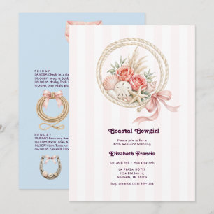 Coastal Cowgirl Nashville Bachelorette Weekend Invitation