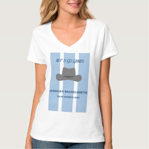 Coastal Cowgirl Summer Bachelorette V-Neck Tee