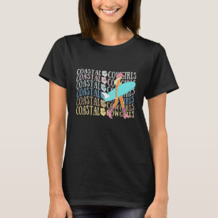 Coastal Cowgirl Summer Vacation Beach Groovy Girl T-Shirt