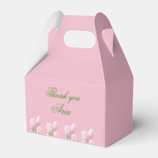 Coastal Cowgirl Wedding pink tulip Favour Box